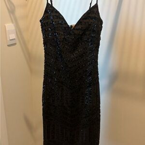 Elegant Black Sequin Dress